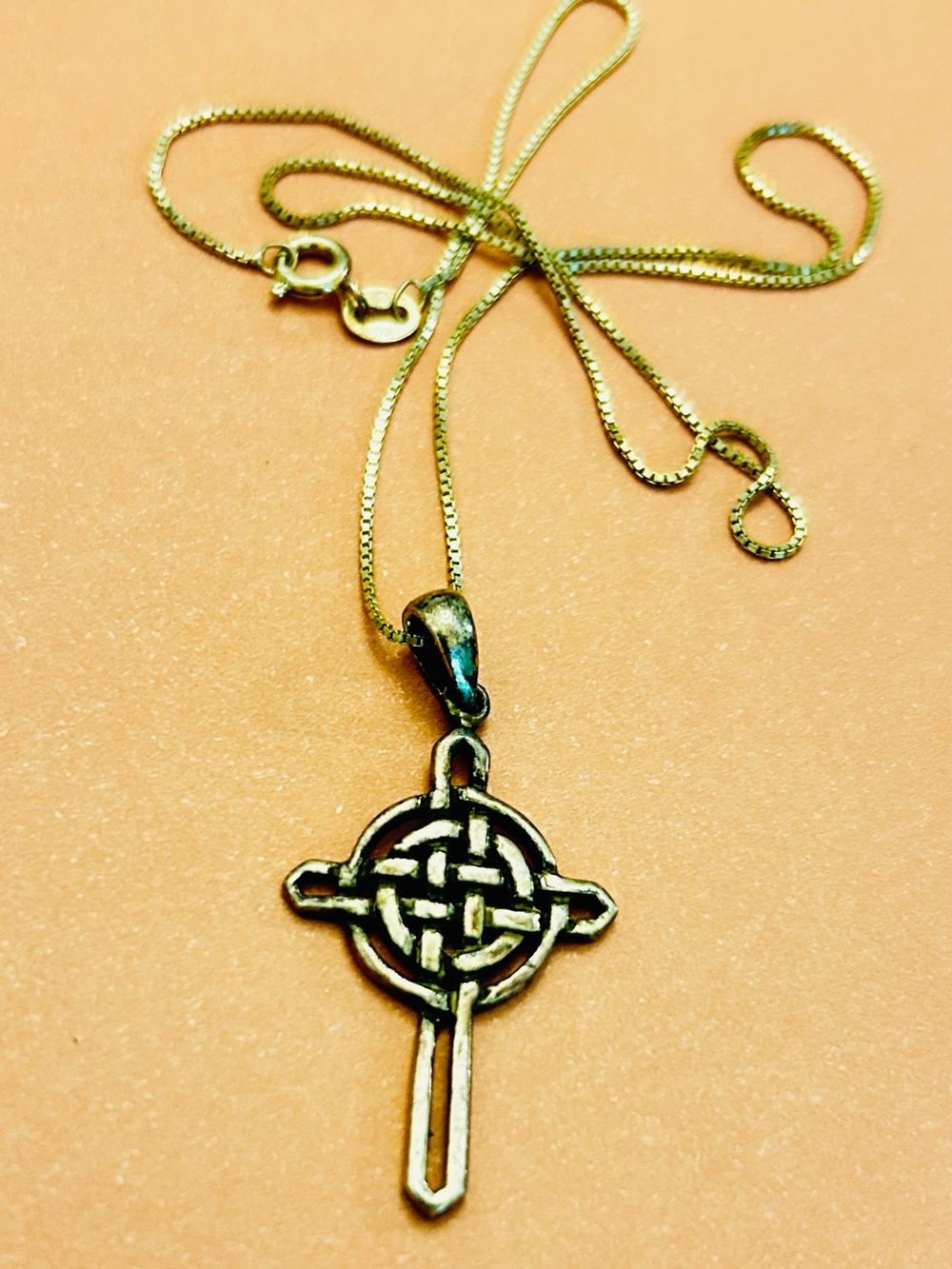 Sterling Silver Celtic Knot Cross Necklace
